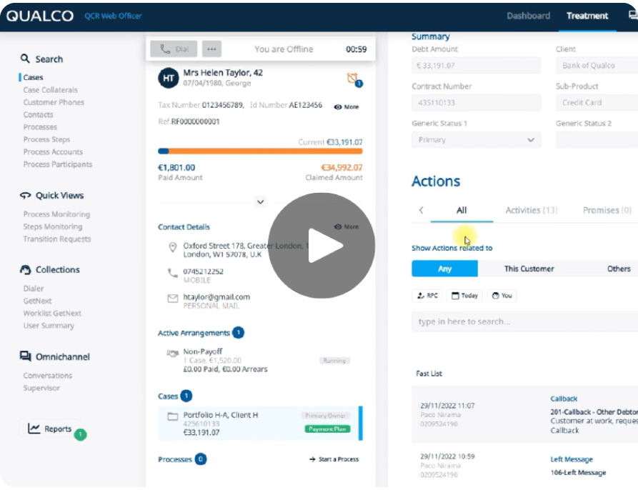 Video 4 QCR CASE MANAGEMENT & TRACKING OF ACTIONS